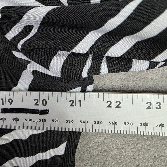 Womens Notations Black White Zebra Print Lined Blazer Jacket Polyester Size L - Picture 5 of 7